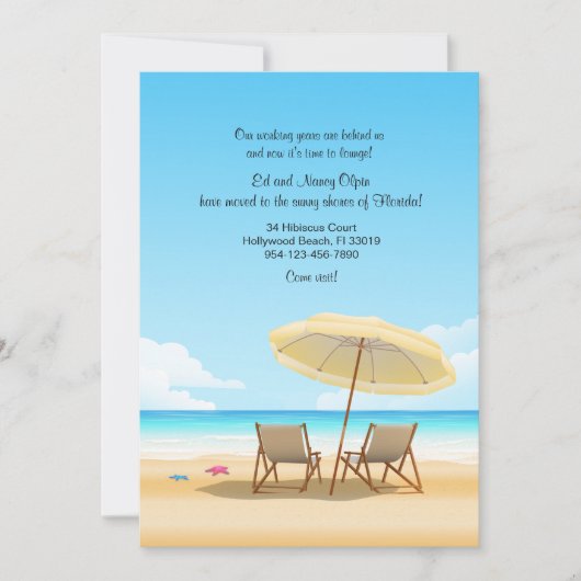 Strandstoelen Bewegende aankondiging (Voorkant)