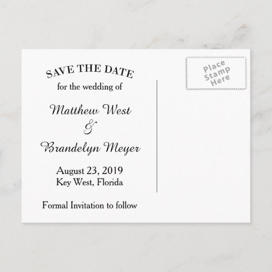 Strandstoelen Destination Wedding Save the Date Aankondigingskaart (Achterkant)