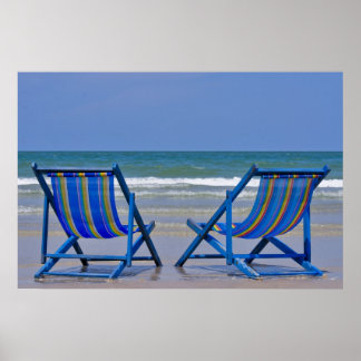 strandstoelen poster
