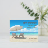 Strandstoelen Save the Date Kaart (Staand voorkant)