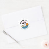 Strandsurfen eerste verjaardag ronde sticker (Envelop)