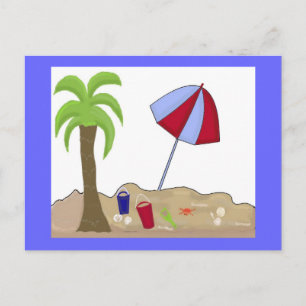 Strandtafereel Briefkaart