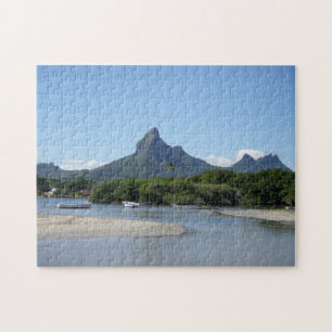 Strandtafereel op Mauritius. Legpuzzel
