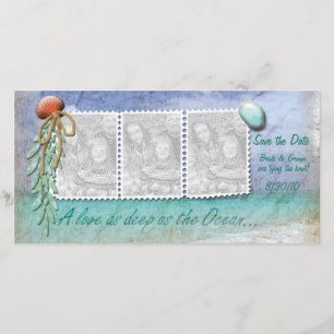 Strandthema Save the Date-foto kaarten