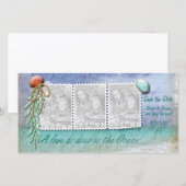 Strandthema Save the Date-foto kaarten (Voorkant / Achterkant)