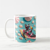 Strandthema voor feest van Siamese kattenliefhebbe Koffiemok (Links)
