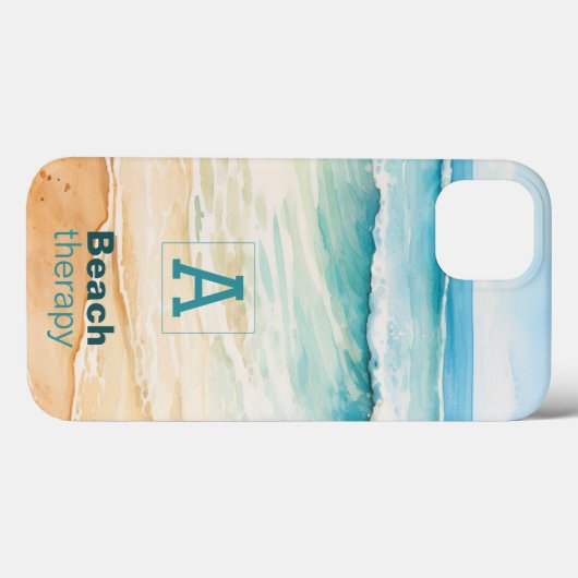 Strandtherapie in Ocean Summer Vibes Monogram Case-Mate iPhone Case (Achterkant (horizontaal))
