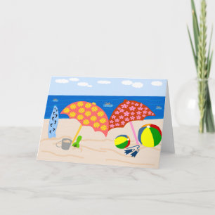 Strandtijd blanco kaart
