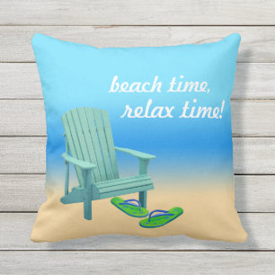 Strandtijd, ontspan tijd! buitenkussen