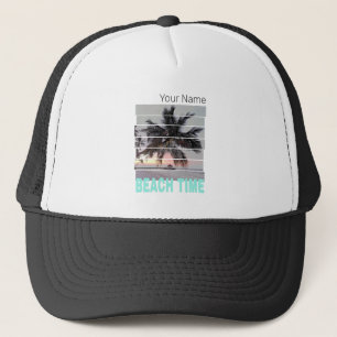 Strandtijd Pier Palm Sunset Souvenir Trucker Pet