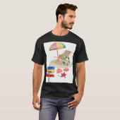 Strandtijd t shirt (Voorkant volledig)