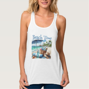 Strandtijd zomer tanktop T-shirt