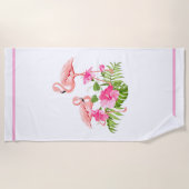 Strandtowel-Flamingo Strandtowel Strandlaken (Voorkant)