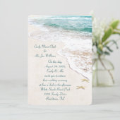 Strandtrouw en zeester kaart (Staand voorkant)