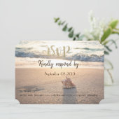 Strandtrouw, RSVP schelp Kaart (Staand voorkant)