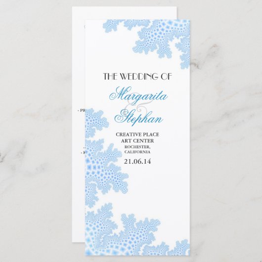 Strandtrouwprogramma's met zee Coral Programma (Voorkant / Achterkant)