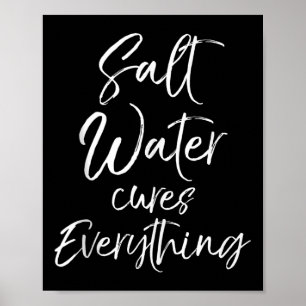 Strandvakantie Citaat Oceaan Cadeau Zout Water S E Poster
