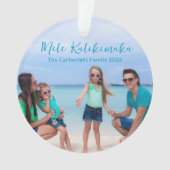 Strandvakantie Foto Keepsake 2-zijdig Kerstmis Ornament (voorkant)