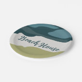 Strandverjaardag Papieren Bordje (Gekanteld)