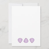 Strandverjaardagsuitnodiging met Waterverf Shells Kaart (Achterkant)