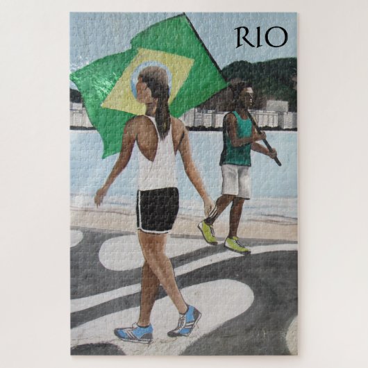 strandvlaggen in rio de janeiro legpuzzel (Verticaal)
