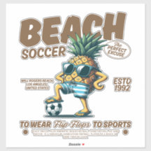 Strandvoetbal en teenslippers