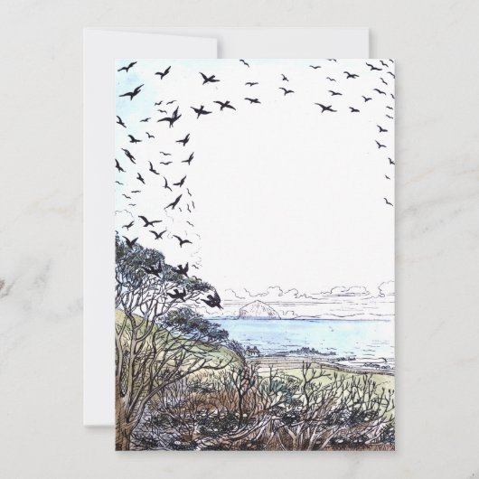 Strandvogels kunstwerk kaart (Voorkant)