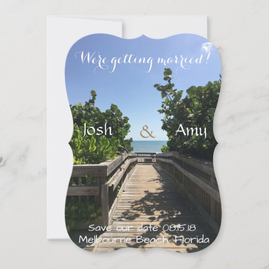 Strandwandeling Save the Date (Voorkant)