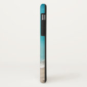 Strandwater en zand met Blauwgroen blauw gepersona Case-Mate iPhone Case (Achterkant/links)