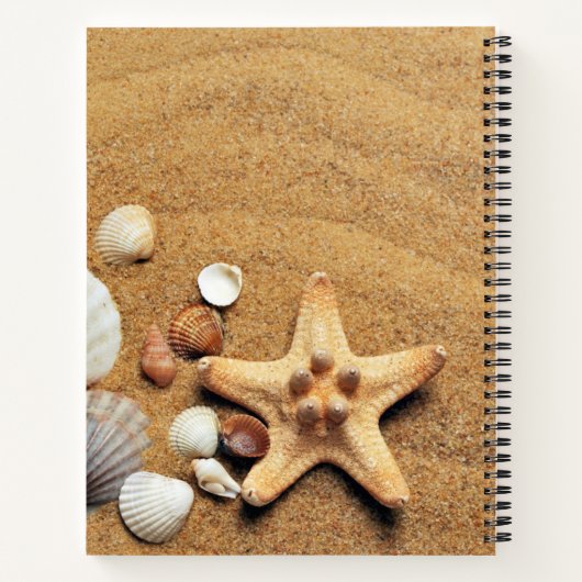 Strandzand en zeeschelpen notitieboek (Achterkant)