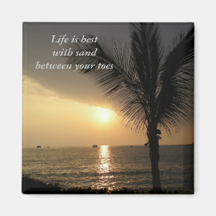 Strandzand op blote voeten magneet