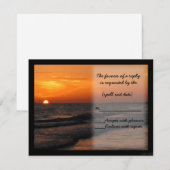 strandzonsondergang ii rsvp kaartje (Voorkant / Achterkant)