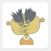 Strange Alien Person Vierkante Sticker (Voorkant)