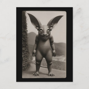 Strange Bat Monster Halloween Briefkaart