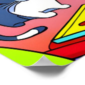 Strange Cats Play Board Games Poster (Hoek)