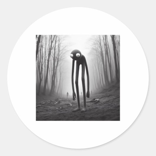 Strange Crochet Creature Sticker (Voorkant)