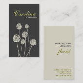 STRANGE FLOWERS TAN/GREY Visitekaartje (Voorkant / Achterkant)