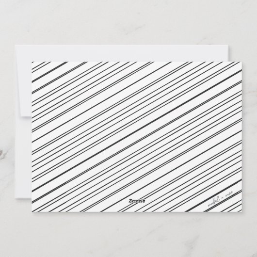 Strange Times New Pet Photo Faire-part | Noir (Dos)