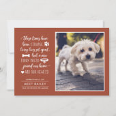 Strange Times New Pet Photo Faire-part | Orange (Devant)