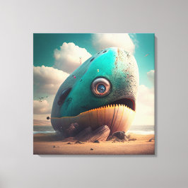 Strange Whale Canvas Afdruk