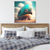 Strange Whale Canvas Afdruk (Insitu (Slaapkamer))