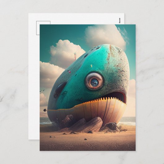 Strange Whale Feestdagenkaart (Voorkant / Achterkant)