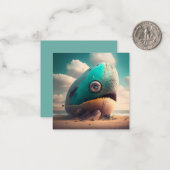 Strange Whale Notitiekaartje (Voorkant / Achterkant in situ)