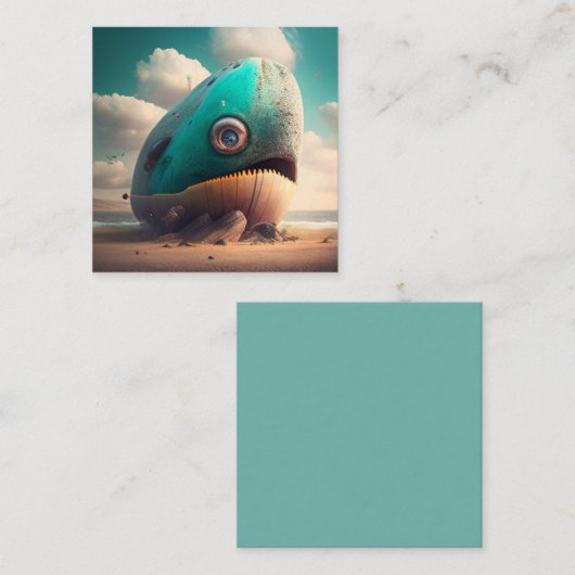 Strange Whale Notitiekaartje (Voorkant / Achterkant)