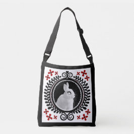 Strange White Bunny Crossbody Bag / Shoulder Tote Crossbody Tas