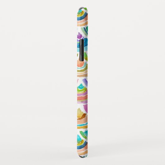 STRANGEBOW Waterverf Rainbow Mermaid Fish Scale Case-Mate iPhone Case (Achterkant/rechts)