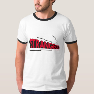 STRANGECO LOGO Ringer T-shirt (rood/zwart)