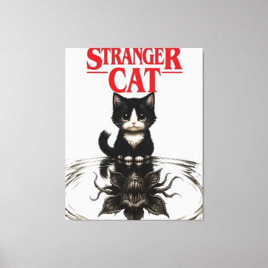 stranger cat canvas afdruk (Voorkant)