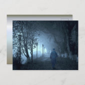 Stranger in het park in Night Fog Briefkaart (Voorkant / Achterkant)