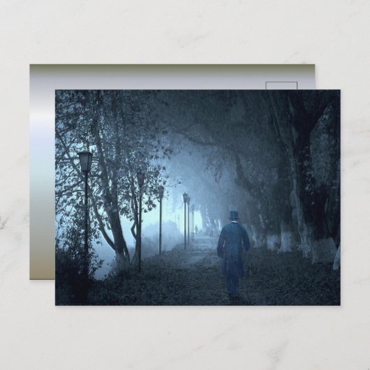 Stranger in het park in Night Fog Briefkaart (Voorkant / Achterkant)